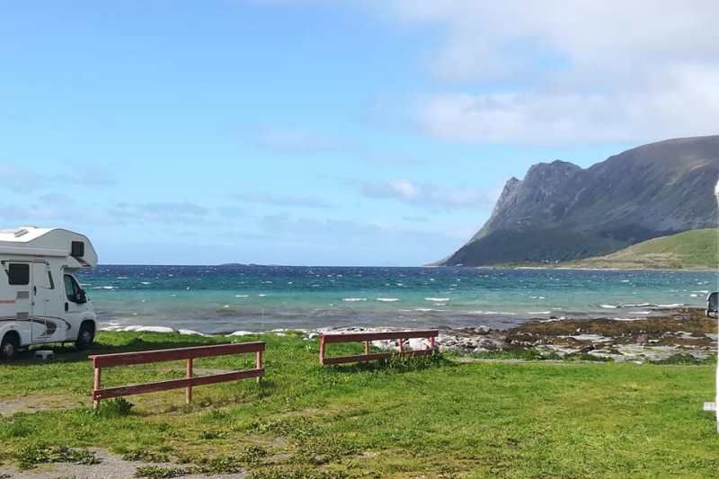 Rystad Lofoten Camping uitzicht